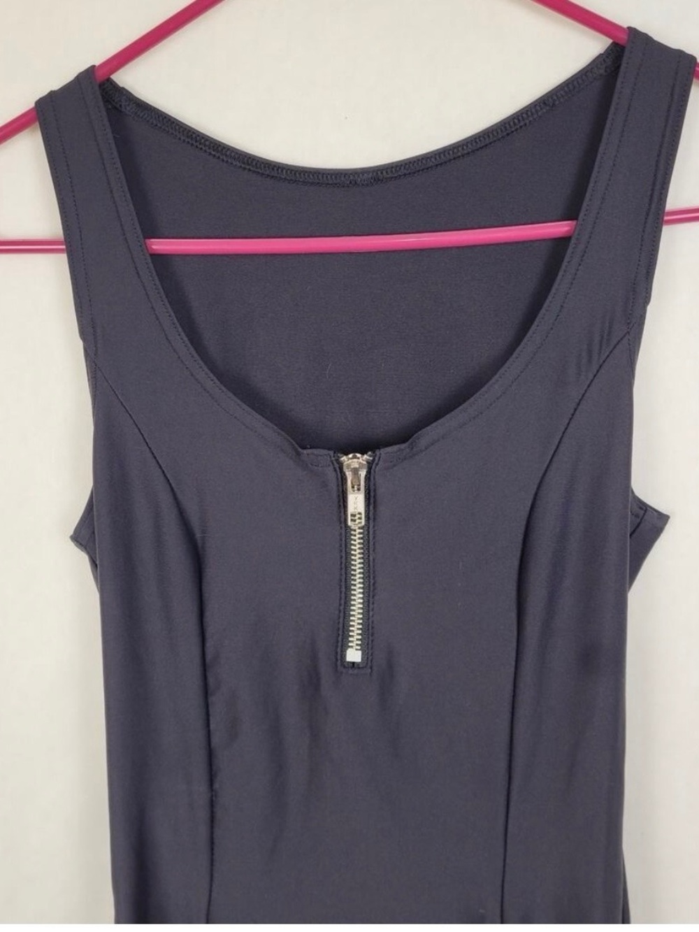 Blackmilk Grunge Scoop-Neck Zipper Fit-and-Flare Dress - Picture 4 of 6